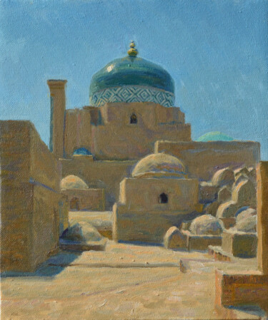 Malerei mit dem Titel "Pahlavan Mahmud Mau…" von Pavel Dunaev, Original-Kunstwerk, Öl