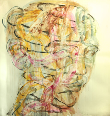 Malerei mit dem Titel "Portrait 6.22" von Pavel Durasov, Original-Kunstwerk, Acryl