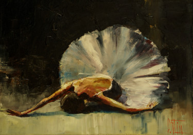 Painting titled "swan" by Pavel Filin, Original Artwork, Oil