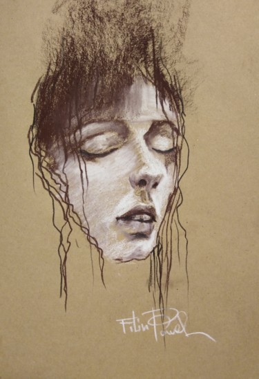 Рисунок под названием "Sleeping" - Pavel Filin, Подлинное произведение искусства, Карандаш