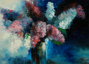 Pintura intitulada "lilac" por Pavel Filin, Obras de arte originais, Óleo