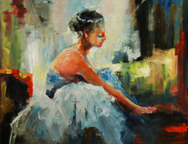 Painting titled "ballet lights" by Pavel Filin, Original Artwork, Oil