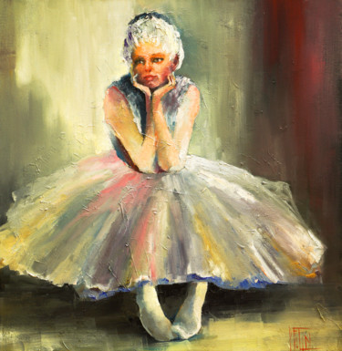 Painting titled "little ballerina" by Pavel Filin, Original Artwork, Oil