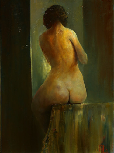 Peinture intitulée "nude" par Pavel Filin, Œuvre d'art originale, Huile