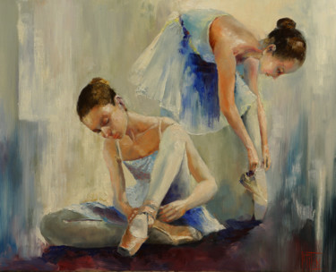 Painting titled "ballet5" by Pavel Filin, Original Artwork, Oil