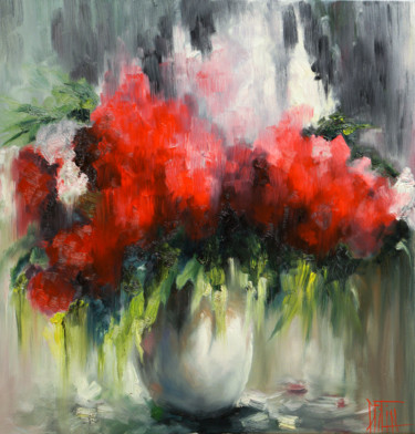 Картина под названием "dark rose" - Pavel Filin, Подлинное произведение искусства, Масло