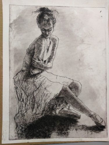 Printmaking titled "Ballet(etching)" by Pavel Filin, Original Artwork, Etching