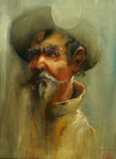 Peinture intitulée "Don Quijote de la M…" par Pavel Filin, Œuvre d'art originale, Huile