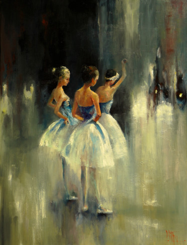 Pittura intitolato "ballet10" da Pavel Filin, Opera d'arte originale, Olio