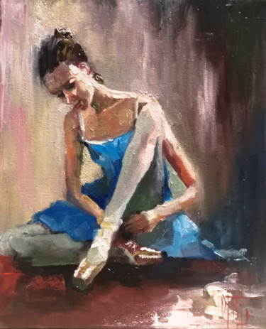Painting titled "ballet15" by Pavel Filin, Original Artwork, Oil
