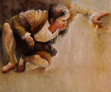 Картина под названием "jealous" - Pavel Filin, Подлинное произведение искусства, Масло Установлен на Деревянная рама для нос…