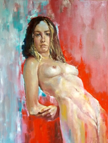 Painting titled "Dubi 1" by Pavel Filin, Original Artwork, Oil Mounted on Wood Stretcher frame