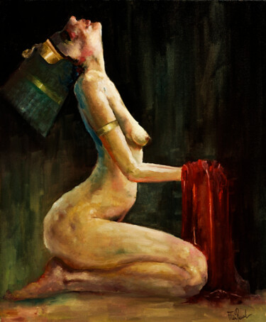 Картина под названием "Nefertiti" - Pavel Filin, Подлинное произведение искусства, Масло Установлен на Деревянная рама для н…