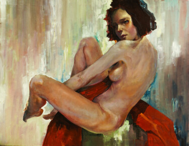 Картина под названием "moment" - Pavel Filin, Подлинное произведение искусства, Масло Установлен на Деревянная рама для носи…
