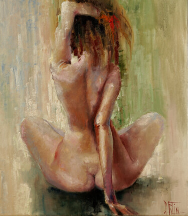 Картина под названием "akt 09" - Pavel Filin, Подлинное произведение искусства, Масло Установлен на Деревянная рама для носи…