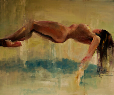 Картина под названием "levitation" - Pavel Filin, Подлинное произведение искусства, Масло Установлен на Деревянная рама для…