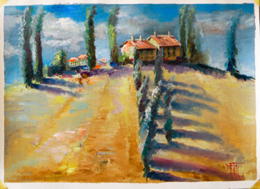 Painting titled "Warm breeze of Tusc…" by Pavel Filin, Original Artwork, Oil