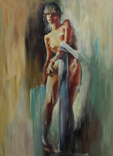 Painting titled "INNOCENCE" by Pavel Filin, Original Artwork, Oil