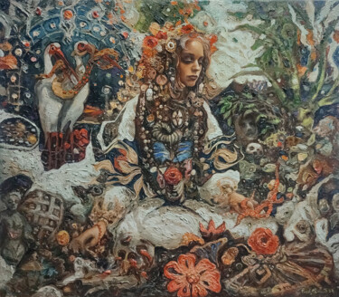Картина под названием "Еxhortation" - Pavel Guliaev, Подлинное произведение искусства, Масло Установлен на Деревянная рама д…