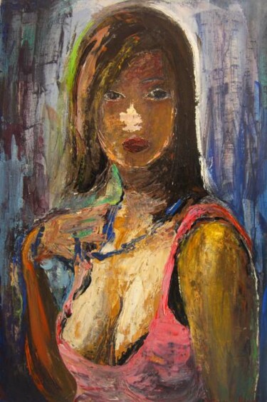 Картина под названием "portrait" - Pavel Klimov, Подлинное произведение искусства, Масло