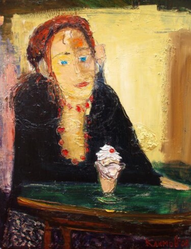 Painting titled "dessert" by Pavel Klimov, Original Artwork, Oil