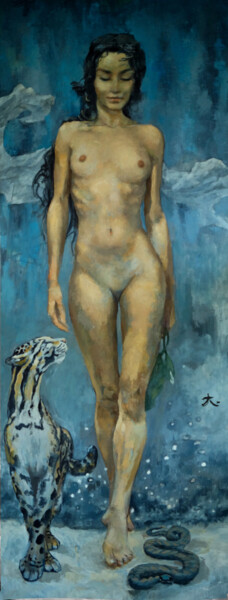 Pintura titulada "«Рождение Венеры»" por Pavel Korchagin, Obra de arte original, Oleo
