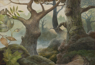 Pintura intitulada "The Dawn of the Hel…" por Pavel Korzukhin, Obras de arte originais, Aquarela Montado em Cartão