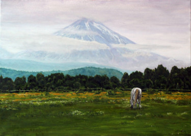 Painting titled "Nearby of Kainyran,…" by Pavel Krasheninin, Original Artwork, Oil