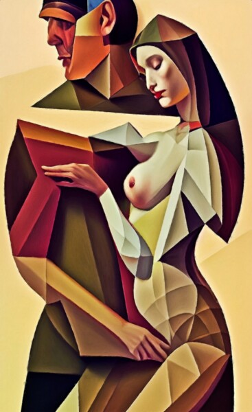 Pittura intitolato "Embrace" da Pavel Kubelskyi, Opera d'arte originale, Acrilico