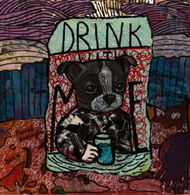 Collages intitolato "Drink with me" da Pavel Kuragin, Opera d'arte originale, Collages