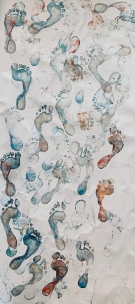 Schilderij getiteld "Footprints of Russi…" door Pavel Kuragin, Origineel Kunstwerk, Acryl