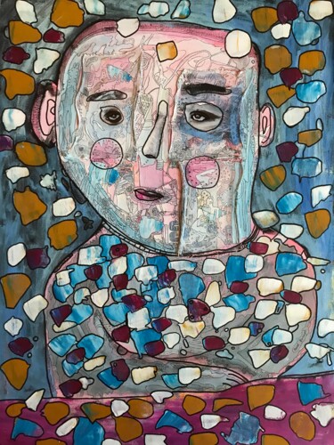 Painting titled "Miscellaneous boy" by Pavel Kuragin, Original Artwork, Acrylic