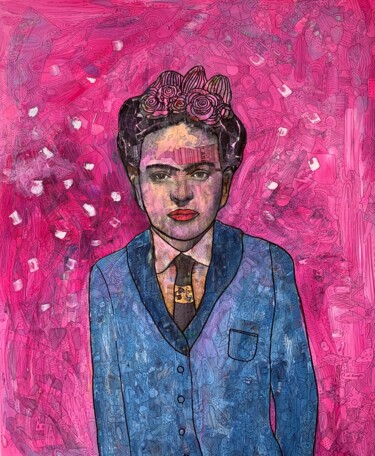 Collages titulada "Frida is wearing a…" por Pavel Kuragin, Obra de arte original, Escultura