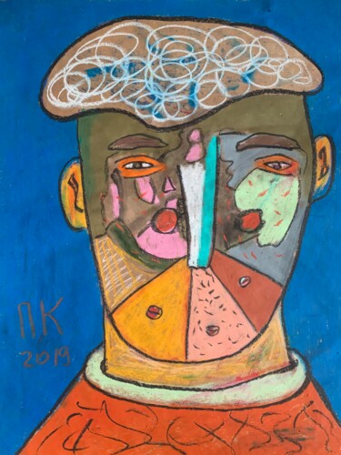 Drawing titled "Factory worker 6." by Pavel Kuragin, Original Artwork, Pastel