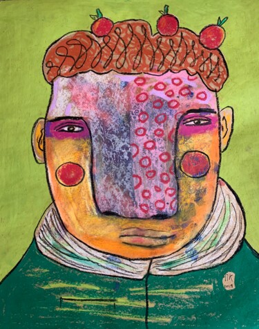 Dessin intitulée "Inquisitive boy 9" par Pavel Kuragin, Œuvre d'art originale, Pastel