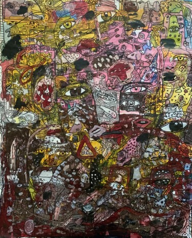 Painting titled "Side effects 7" by Pavel Kuragin, Original Artwork, Acrylic