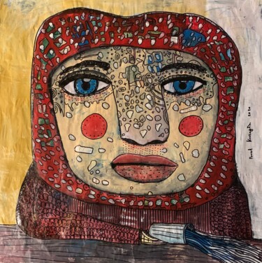 Painting titled "Boy with bonnet 3" by Pavel Kuragin, Original Artwork, Acrylic