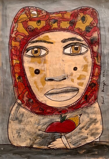 Pintura intitulada "Boy with bonnet 6" por Pavel Kuragin, Obras de arte originais, Acrílico