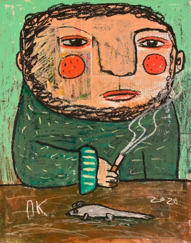 Malarstwo zatytułowany „Quarantine. Day 43.” autorstwa Pavel Kuragin, Oryginalna praca, Akryl
