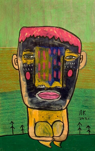 Dibujo titulada "Unemployed boy" por Pavel Kuragin, Obra de arte original, Pastel
