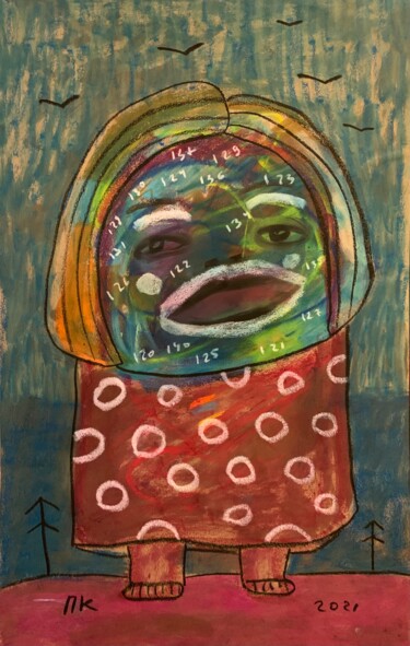 Dibujo titulada "Quarantine. Second…" por Pavel Kuragin, Obra de arte original, Pastel