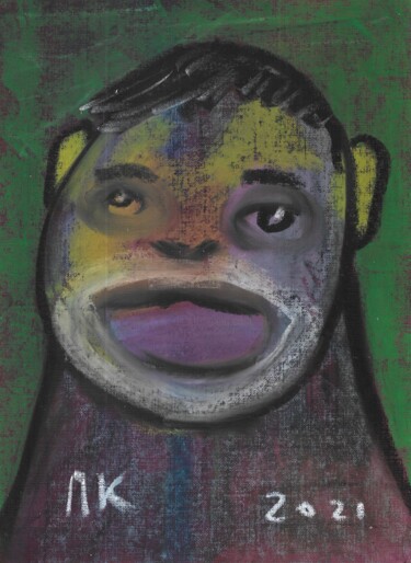 Dessin intitulée "Serious portrait #90" par Pavel Kuragin, Œuvre d'art originale, Pastel
