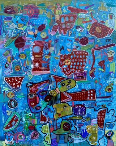 Painting titled "The side effects #23" by Pavel Kuragin, Original Artwork, Acrylic
