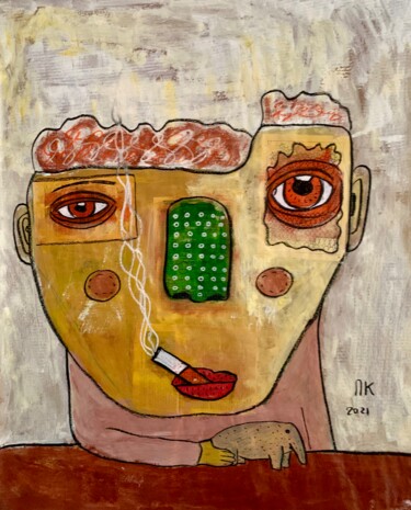 Painting titled "Quarantine. Second…" by Pavel Kuragin, Original Artwork, Acrylic