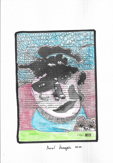 Hidden pet #11 Collages intitulée "Hidden pet #11" par Pavel Kuragin, Œuvre d'art originale, Crayon