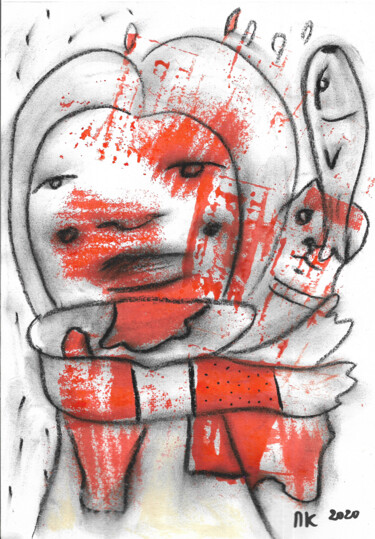 图画 标题为“Psychotic break #1” 由Pavel Kuragin, 原创艺术品, 木炭