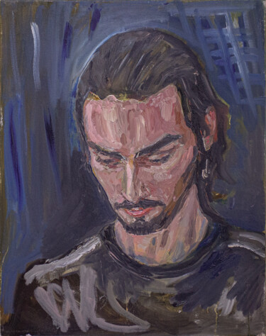 Картина под названием ""Молодой человек "" - Pavel Levites, Подлинное произведение искусства, Масло