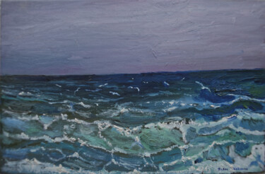 Painting titled ""Море"" by Pavel Levites, Original Artwork, Oil