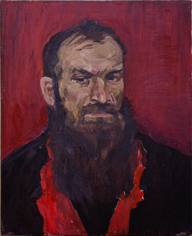 Pintura intitulada ""Суровый мужчина"" por Pavel Levites, Obras de arte originais, Óleo