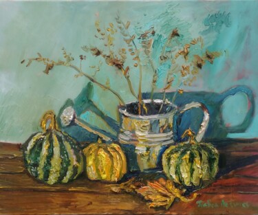 Картина под названием "Autumn still life w…" - Pavel Levites, Подлинное произведение искусства, Масло